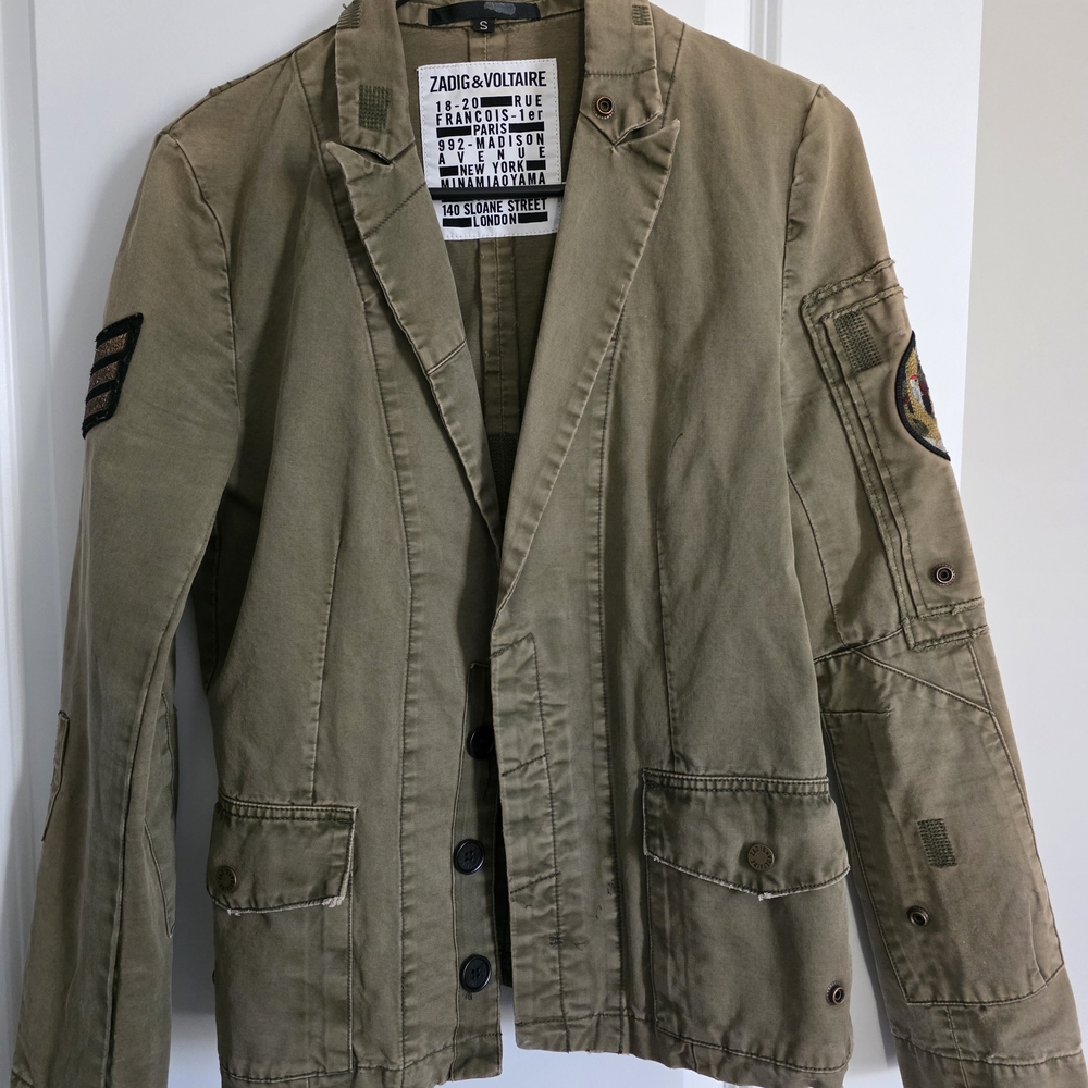 Zadig & Voltaire Khaki Military Jacket